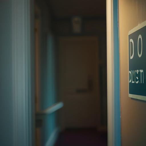 Closed door with Do Not Disturb sign